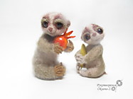 Лемурка и лемуреныш